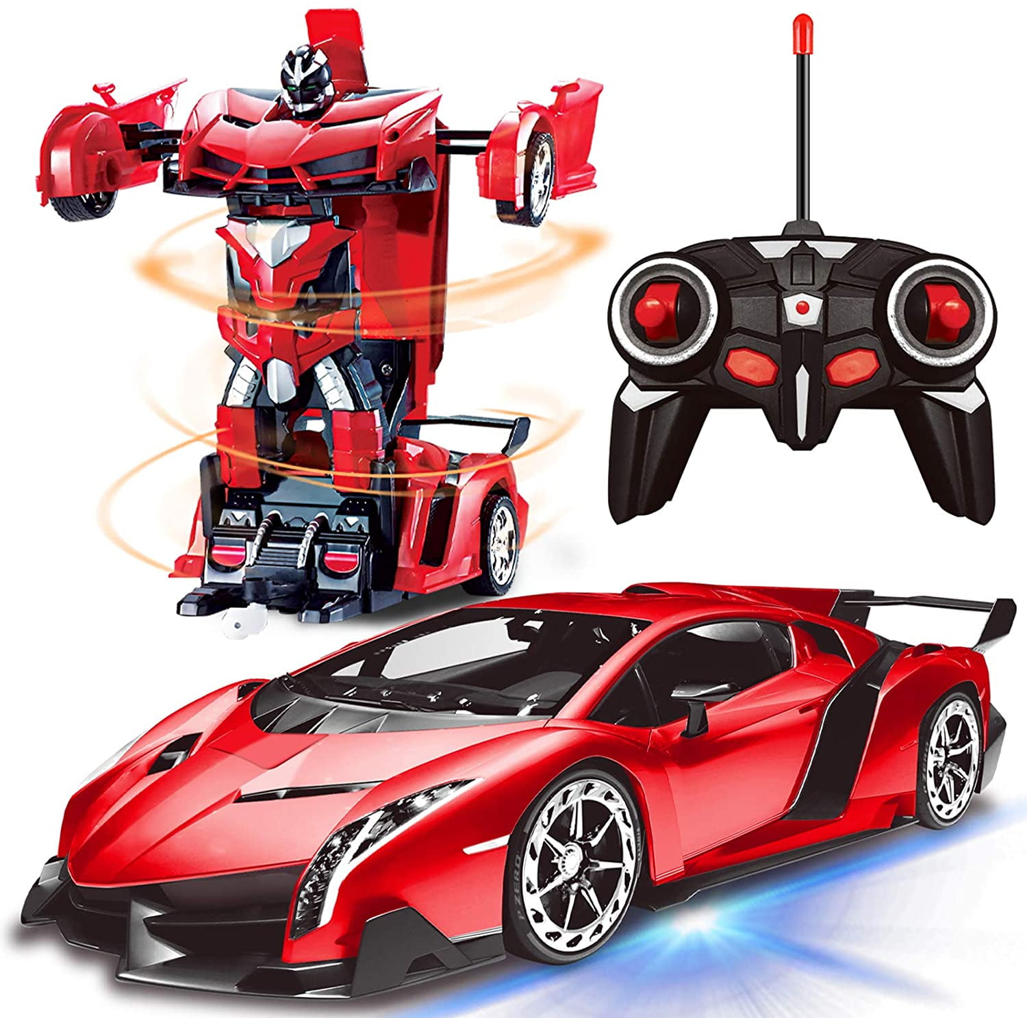 Transformation yellow 2.4g robot car Rc remote control deformation rechargeable 