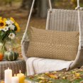 thumbnail image 4 of Farmhouse Lumbar Pillow Covers 20x12 Inch Set of 2, Country Chic Plaid Gingham Burlap Texture Waterproof Outdoor Pillow Covers, Decorative Cushion Pillowcases for Couch, Sofa, Bed, Garden, Patio, 4 of 9