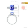 thumbnail image 4 of ANGARA Natural Cushion 2.6 ct Tanzanite Cocktail Ring with Diamonds in 14K White Gold for Women (Size-10x8mm) | December Birthstone, Anniversary, Jewelry Gift for Women | Natural Tanzanite Ring, 4 of 8