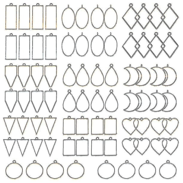 80 piezas de biseles de metal abiertos surtidos para marcos de resina ...