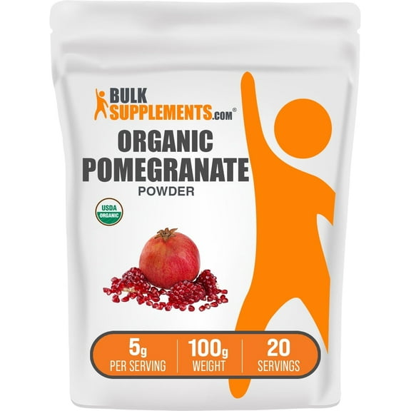 BulkSupplements Organic Pomegranate Powder - 5g per Serving - 100 Grams (3.5 oz) - 20 Servings