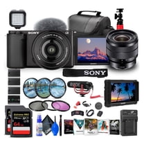 Sony ZV-E10 Mirrorless Camera with 16-50mm II Lens and E 10-18mm Lens   Creator Kit (International Model)