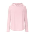 thumbnail image 5 of BADHUB Women's UPF 50+ Sun Protection Hoodie Shirts Long Sleeve UV SPF Rash Guard Hiking Quick Dry Lightweight Hooded Tops with Thumb Holes S-2XL Pink, 5 of 9