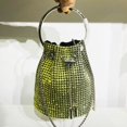 thumbnail image 2 of Mini bolso de noche para mujer, bolso de mano y monedero de diseñador de lujo, novedad de 2023, bolsos tipo cubo con cadena de diamantes de imitación brillantes y metálicos, 2 of 5