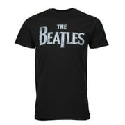 Beatles Distressed Logo Black Classic Men's T-Shirt