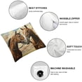 thumbnail image 4 of Nawypu Couple Horse Throw Pillow Covers  Cozy Soft Pillowcase Square Cushion Case for Home Sofa Bedroom Car Decoration 2pcs, 4 of 6