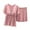 Pink, variant on Wyongtao Women's Pajamas Sets Short Sleeve with Chest Pad Soft Sleepwear V-neck 2 Piece Pjs Shorts Loung Set,Wine XL