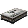 thumbnail image 6 of STP GOODS Above the City Lacquer Trinket Box 6.3x4.3" (11x16 cm) Wooden Decorative Jewelry Box Keepsake Handmade Jewelry Storage Organizer Floral Trinket Case, 6 of 6