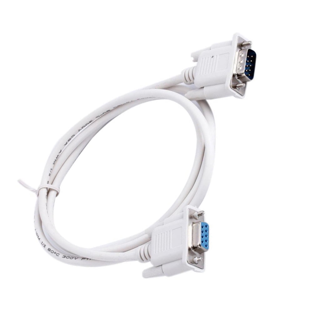 uxcell Computer DB9 9 Pin Male to Female Connector Extension Cable Wire 1.5M Long White uxcell Computer DB9 9 Pin Male to Female Connector Extension Cable Wire 1.5M Long White