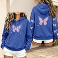 thumbnail image 4 of Hurxie Women's Graphic Hoodies Print Drawstring Long Sleeve Pocket Sweatshirt Pullover Tops, 4 of 5