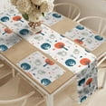 thumbnail image 2 of Ambesonne Cartoon Animal Table Runner & Placemats, Fall Woodland Racoon, Placemat 4 pcs + Runner 14"x72", Pale Blue Multicolor, 2 of 2
