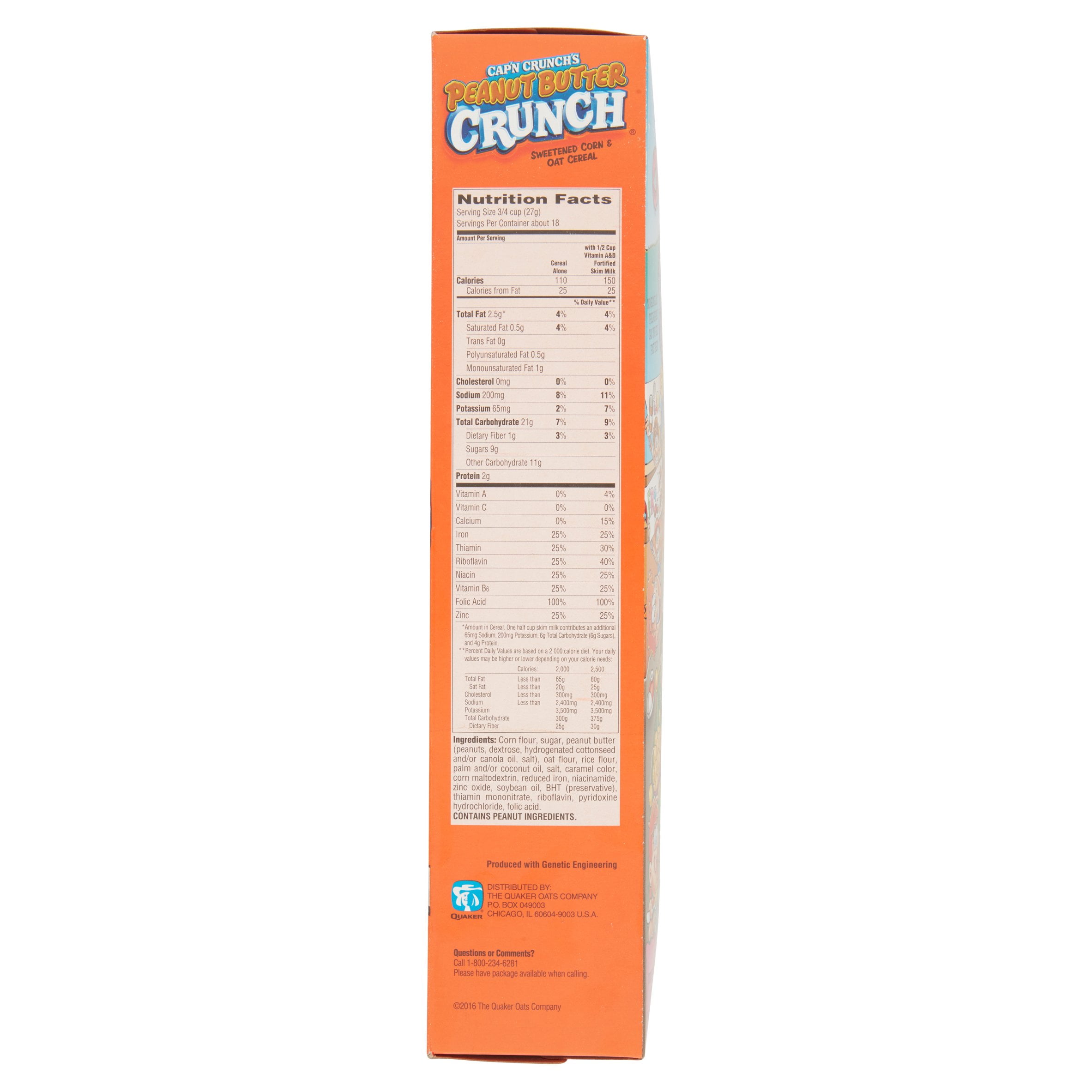 Peanut Butter Captain Crunch Nutrition Peanut Butter Captain Crunch Nutrition