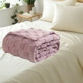 thumbnail image 5 of Cozy Throw Blanket for Couch Beds Solid Color All Season Soft Thick Velvet Comfortable Warm Home Office Cover Blankets, 5 of 7