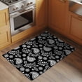 thumbnail image 3 of Black Paisley 2'x3' Washable Rug, Ethnic Vintage Floral Botanical Abstract Non-Slip Soft Doormat Area Rugs for Entrance Bathroom Bedsides, Carpet for Kitchen Bedroom, Entryway Floor Mat, 3 of 9