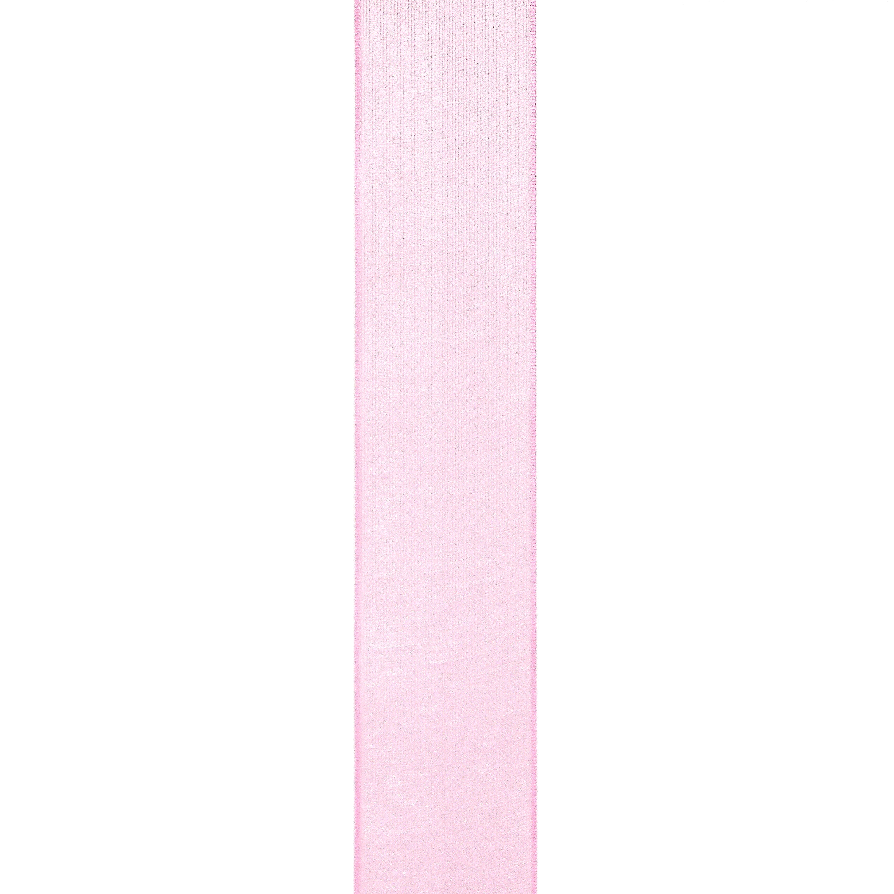 Pink Sheer Organza Ribbon for Crafts and Gift Wrap, 5/8" x 100 Yards by Gwen Studios
