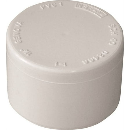 Lasco Fittings Inc Pipe Cap Slip Cap - PVC, White, SCH 40, 1/2 In