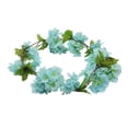thumbnail image 1 of Guirnalda de flores artificiales de 18 cabezas, simulación de flores, ratán, banquete de boda, colgante, ratán falso, azul Monstrate HA7513-05B, 1 of 6