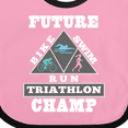 thumbnail image 4 of Inktastic Future Triathlon Champ Run Swim Boys or Girls Baby Bib, 4 of 4