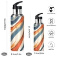 thumbnail image 2 of Yayeee 20oz Insulated Water Bottle Double Wall Stainless Steel with Flip Straw Lid, Beige Abstract Wavy, 2 of 7