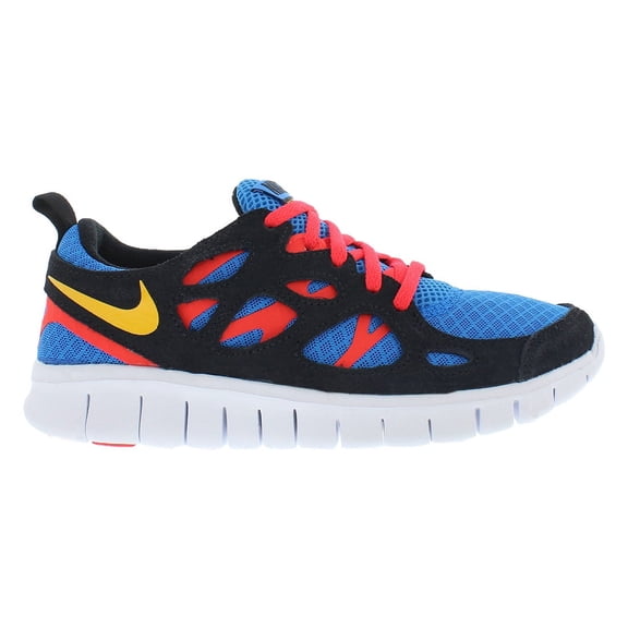Nike Free Run 2 Girls Shoes Size 6, Color: Black/Blue/Red