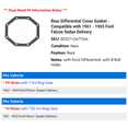 Rear Differential Cover Gasket - Compatible with 1961 - 1965 Ford ...