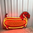 thumbnail image 4 of Handmadetneonsign Dachshund Hot Dog Acrylic Print Neon Sign, Hot Dog Shop Wall Art Decor, Hot Dog Shop Wall Decor, 4 of 5