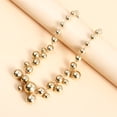 thumbnail image 5 of Exaggerated Punk Big Ball Necklace for Women - Creative Irregular Golden Choker, Party Bar Daily Wear Accessories Gifts, 5 of 7