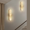 thumbnail image 3 of LHYY 19.7" Natural Marble Wall Sconce,Gold Sconces Set of Two,Indoor Modern Bathroom Sconces Wall Lighting for Living Room,Bedroom,Hallway,Stairs, 3 of 9