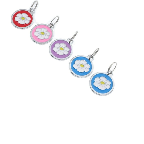 LEORX 5Pcs Dog Tag for Collar in Blue for Puppies and Pet Owners