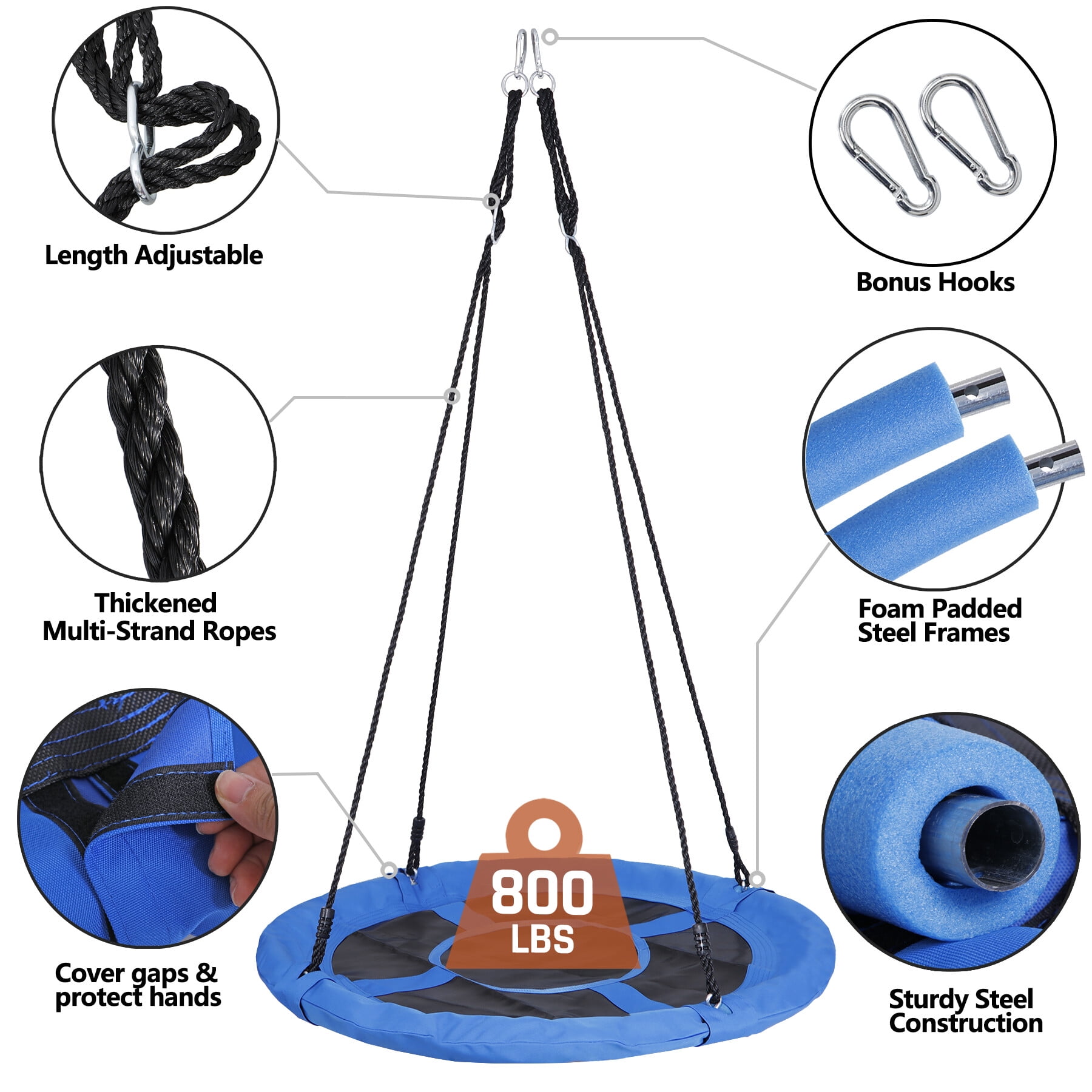 Amazon.com: ZENY Kids Playground Swing Set Outdoor Backyard