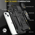 thumbnail image 3 of Dream Wireless TCAIP14-0046-BK Triumph Rubberized Hybrid Camera Protective Case with Slide-On-Off Camera Protection Cover & Rotatable Ring Stand with for iPhone 14 6.1, iPhone 13 6.1, Black, 3 of 8