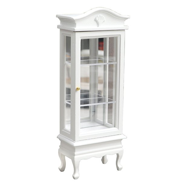 1/12 Casa de MuñEcas Muebles en Miniatura Gabinete de Madera de una Sola Puerta Escaparate para Casa de MuñEcas Cocina Comedor