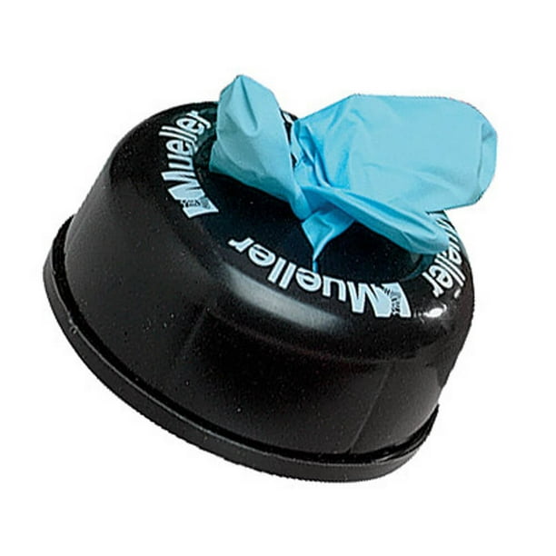 Mueller Glove Dispenser Belt Clip and 6 Large Nitrile LatexFree Gloves