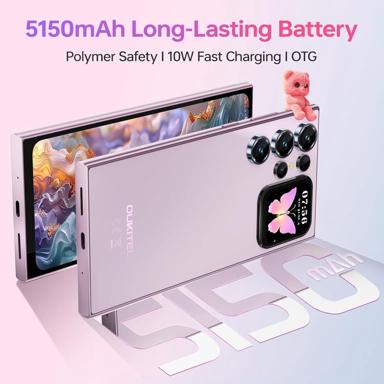 OUKITEL C62 PRO Cell Phone Unlocked-24GB+256GB/TF 1TB Smartphone