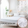 thumbnail image 2 of Premium Cotton Terry Waterproof Mattress Protector – King Size Ultra-Soft, Breathable & Noiseless Cover, Machine Washable, Deep Pocket Fits Up to 22” for Secure Comfort & Protection, 2 of 4