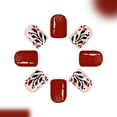 thumbnail image 2 of Sinyiin Shine Press On Tips Removable Seasonal Leaf Fake Nail Comfortable Wear Fast, 2 of 8