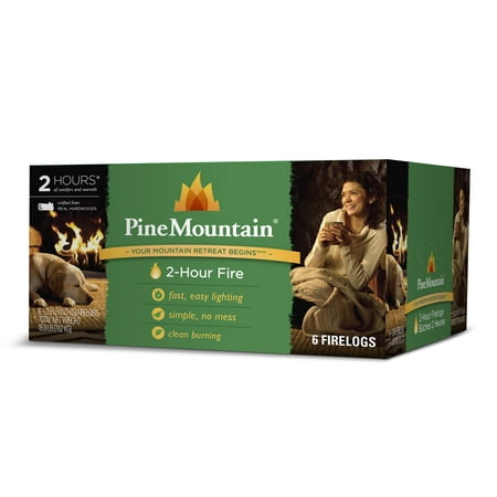 Pine Mountain Firelog With 2 Hour Burn Time Set Of 6 Walmart Com