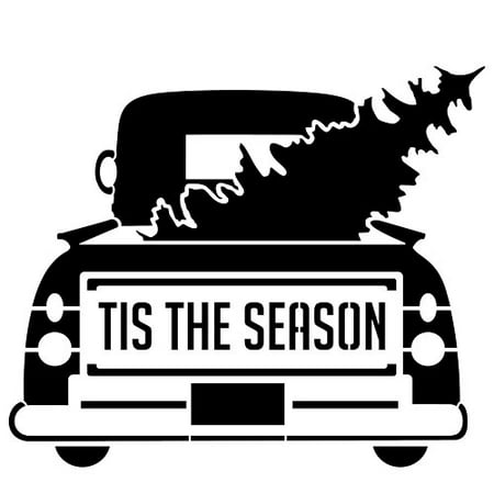 Download Designer Stencils Tis the Season Vintage Truck with Tree ...