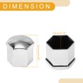 thumbnail image 4 of 20 Pcs Wheel Lug Nut Bolt with Clip Rims Tire Nut Screws Dust Cap Cover Nut Protection Plastic Chrome Silver Tone 19mm, 4 of 7