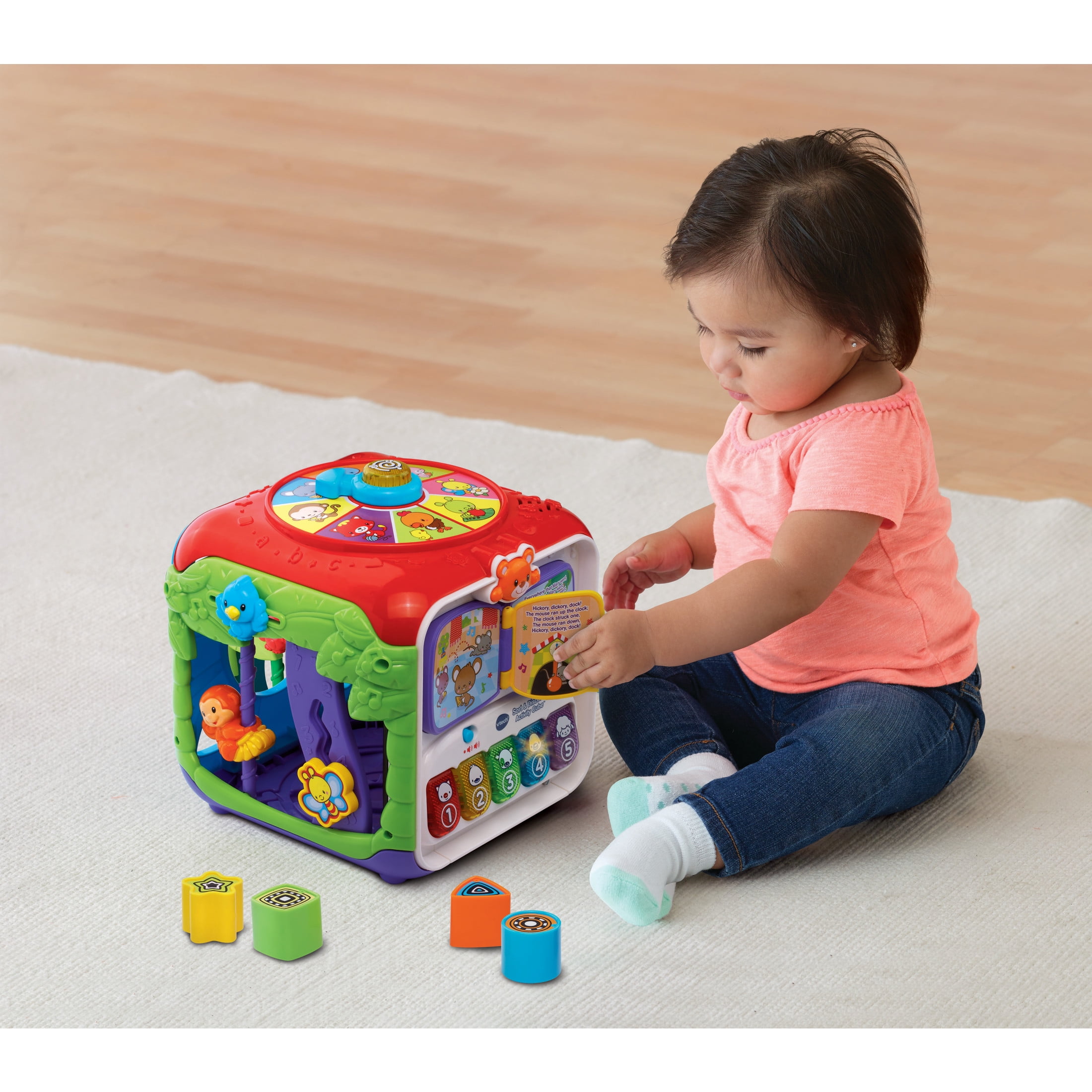 VTech Baby Sort & Discover Activity Cube with Accessories, Baby and Toddler Toys