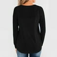 thumbnail image 4 of gakvbuo Fall Plus Size Shirts For Women Long Sleeve Henley Tops Pullover With Buttons Down Bloues Casual Loose Fit Pullover V-Neck Tunics Tops Sweatshirts, 4 of 4