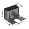 thumbnail image 2 of Hair Dryer Storage Rack - Wall Mounted Bracket for Bathroom Space-Saving Organizer with Two Grids Versatile Storage Solution for Styling Tools and Accessories, 2 of 3