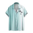 thumbnail image 2 of CEHVOM Spring Savings!Beach Shirts for Men Button Down,Beach Shirts for Men Big and Tall Palm Tree Print Turndown Collar Short Sleeve Blouse Tops,Summer Shirts for Men, 2 of 5