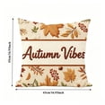 thumbnail image 3 of BUTASY Fall Pillow Cover,Thanksgiving and Fall Pillow Covers 16.9 Inch Fall Pumpkin Maple Leaf Throw Pillowcase Case for Thanksgiving Pillow Rural Couch Sofa Bed Indoor Outdoor Decor(Khaki), 3 of 7
