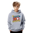 thumbnail image 2 of IWRICH Boys Girls Back to School Hoodie Funny 100 Days of School Graphic Pullover Tops Casual Soft Hooded Sweatshirt,Size 2-13 Years Grey 120, 2 of 4