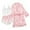 Pink, variant on Glisme Silk Pajamas For Women Set Set Floral Lace Sleepwear Camisole Top Shorts And Robe 3Pcs Pjs Cozy Mint Green Home Clothes