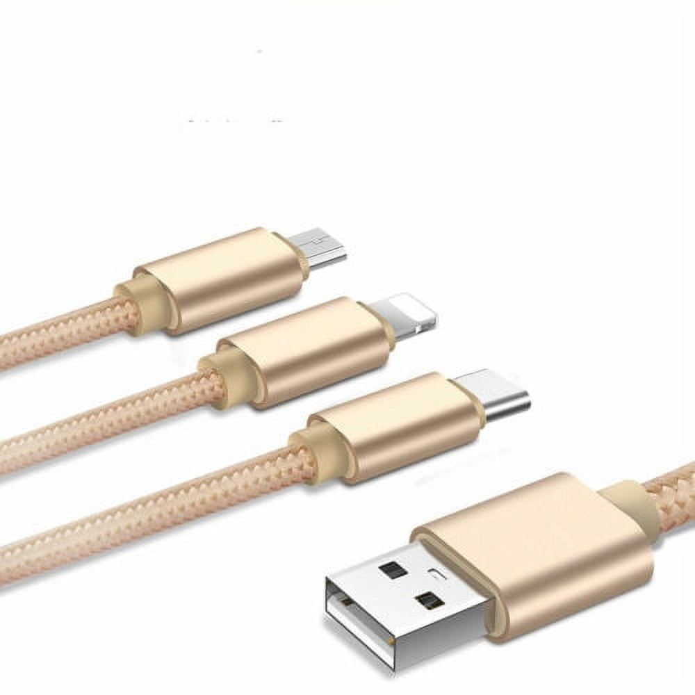 Multi Charging Cable, Multi Charger Cord Nylon Braided Multi 3 in 1 Ch –  Yosou