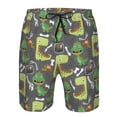 thumbnail image 3 of Pofeuu Cartoon Dinosaurs (2) Prin Men's Swim Trunks Quick Dry Bathing Suit Swimming Board Shorts Mesh Lining Beach Swimwear-XX-Large, 3 of 6