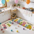 thumbnail image 4 of Vwrxbz Easter Kitchen Mat Set 2 Piece Bunny Egg Design Runner and Small Rug Holiday Entrance Hallway Floor Mat, 4 of 8