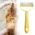 thumbnail image 1 of Double-Sided Pet Hair Comb - Stainless Steel, Detangling Design - Safe for Cats/Dogs, Prevents Scratching - for Coat Grooming & Shedding, 1 of 8